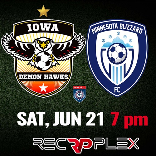 Iowa Demon Hawks vs Minnesota Blizzard poster