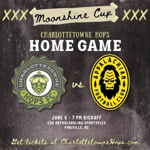 Charlottetowne Hops vs  Appalachian FC poster