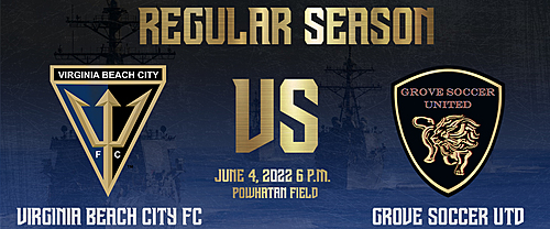 Virginia Beach City FC vs Grove Soccer United  poster