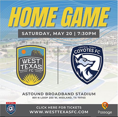 West Texas FC vs Coyotes FC (NPSL) | Event Details | NPSL Tickets