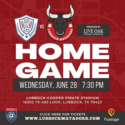 Lubbock Matadors vs. Austin United FC image