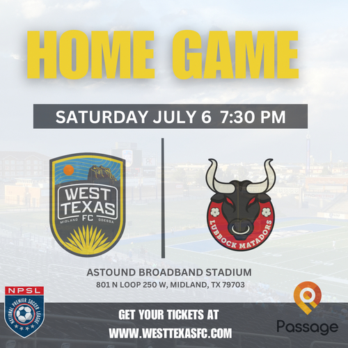 West Texas FC vs Lubbock Matadors poster