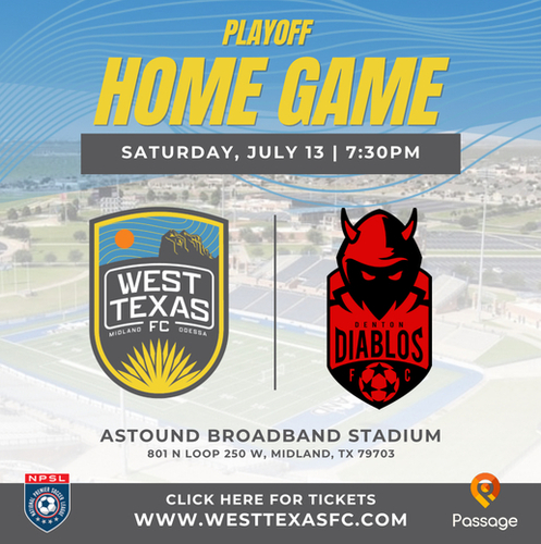 West Texas FC vs Denton Diablos poster