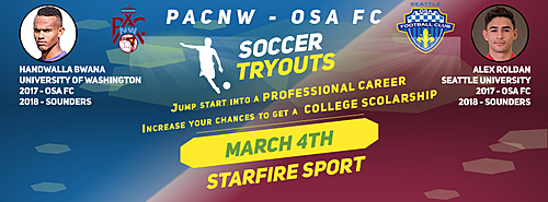PacNW - OSA FC Men Tryout poster